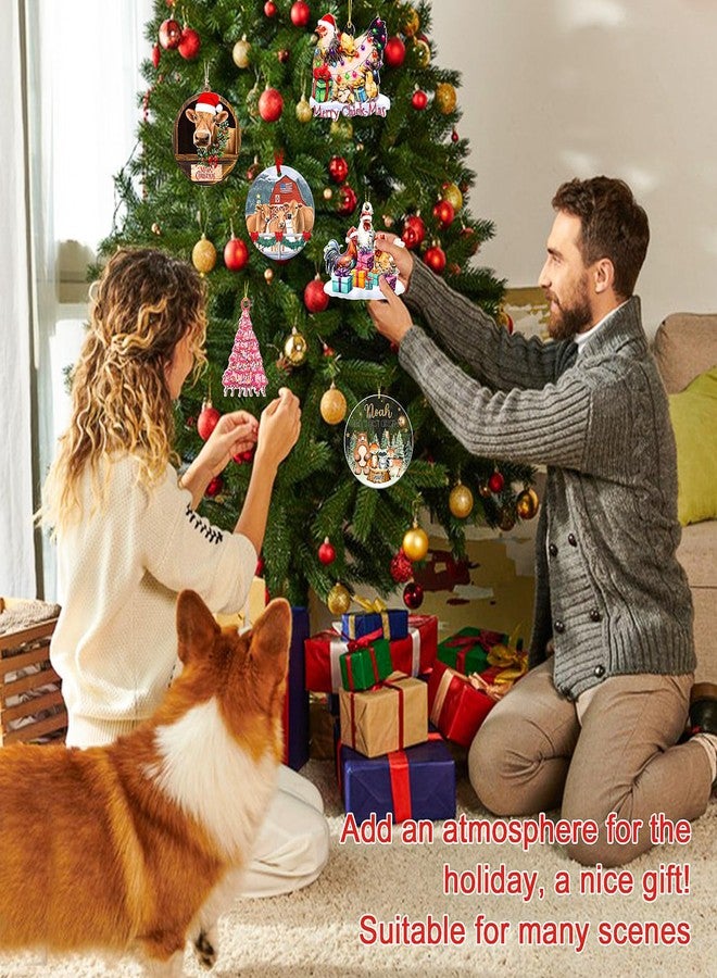 QETRABONE Farmhouse Christmas Ornaments 2025, Acrylic Christmas Horse Ornaments Pendant, Christma Decorations Indoor Outdoor Hanging Ornaments Holiday Wedding Party Decor Xmas Gift for Kids - Image 4